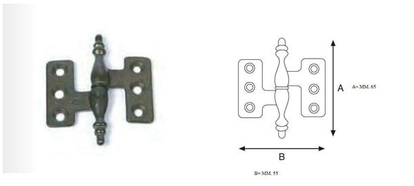 CERNIERA PIANA DA 65 BAROCCO BRONZATA SX