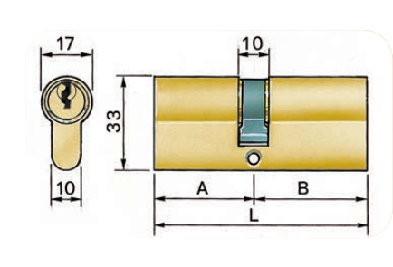 CILINDRO 30-45 OTTONE MM.75