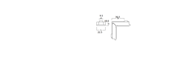 SQUADRETTA ALLUMINIO SCURETTO 22.5X10.5